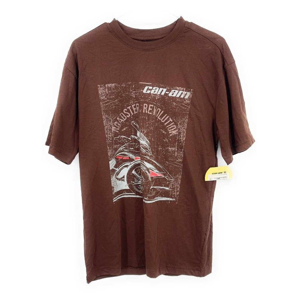 BRP Can-AM Roadster Revolution Tshirt  Brown Mens‎ Sz S